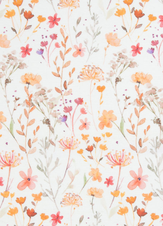 Baumwolle beschichtet - Wildblumen - Taschenstoff, Deko